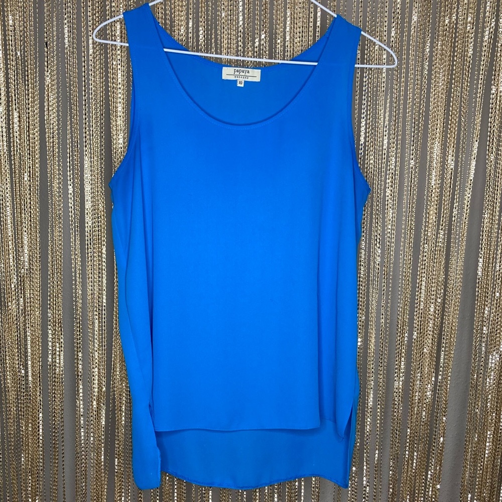 Papaya royal blue tank top